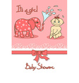 cute baby shower card vector image