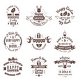 easter emblem set vector image vector image