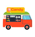 street food festival candy trailer vector image