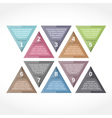 triangle design elements with numbers vector image vector image