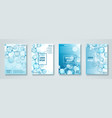 banners or brochures with abstract molecules vector image vector image