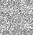 black and white curly waves vector image vector image