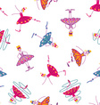dancing girls seamless pattern vector image