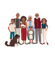 happy large black family portrait vector image vector image