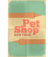 pet shop poster tax vector image vector image