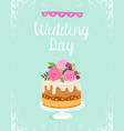 happy wedding day vector image vector image