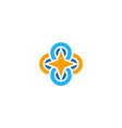 star and round decorative logo vector image vector image