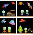 alien cartoon vector image vector image