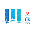 travel with us template posters airplanes vector image