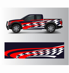 Wrap graphic design for off road truck abstract Vector Image
