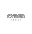 cyber monday label design vector image vector image