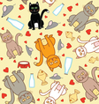 cat pattern vector image vector image