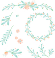 floral bower and leaf berry vector image