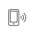 mobile signal line outline icon vector image