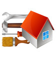 service repair tool and house symbol vector image vector image