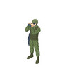 isometric military soldier scout in battle vector image vector image