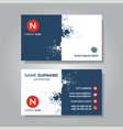 modern business card template flat design vector image vector image