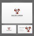 set abstract red gradient horseshoe curved vector image
