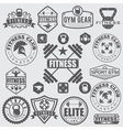 set of various sports and fitness icons design vector image