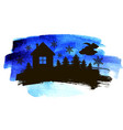night winter landscape vector image