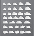 cloud abstract white cloudy set isolated on dark vector image vector image