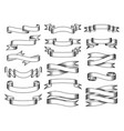 engraved ribbons vintage tape templates vector image