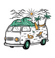 trip to beach vector image