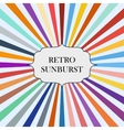 with retro sunburst background vector image