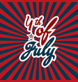 4th july happy american independence day vector image