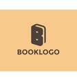 letter b book logo vector image vector image