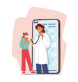 online medicine healthcare service professional vector image