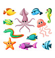 undersea world colorful flat vector image vector image