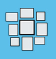 picture frame isolated blue background vector image