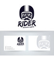 rider logo design vector image