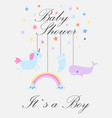 baby boy shower card its vector image vector image