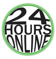 icon logo service 24 hours online round logo vector image vector image