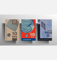 set retro poster templates hand drawn texture vector image