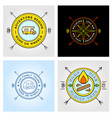 set summer camp badges concept for shirt vector image vector image