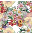 tropical floral watercolor seamless pattern vector image