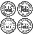 risk free 100 satisfaction guarantee sign set vector image