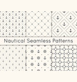 set 6 seamless geometric pattern vector image