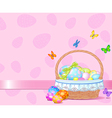 easter basket background vector image vector image
