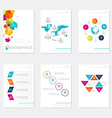 set of infographics elements in modern flat vector image
