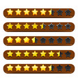 stars and ribbons gui mobile game status bar vector image vector image