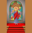 jesus christ in cartoon style vector image vector image