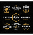 tattoo studio emblems vector image vector image