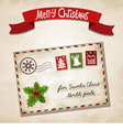 christmas letter vector image vector image