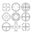 Set black crosshairs icons isolated on white Vector Image