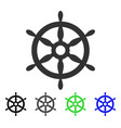 ship steering wheel flat icon vector image