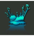 splash water with reflection on gray background vector image vector image